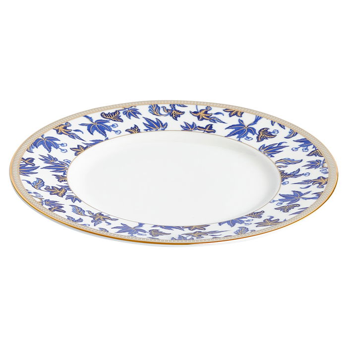 Wedgwood Plato de Postre Hibiscus 23 cm (4 Unidades) con Franjas de Oro de 22 Quilates Wedgwood Plato de Postre Hibiscus 23 cm (4 Unidades) con Franjas de Oro de 22 Quilates